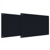 Panel kuchenny 2 pcs Czarny 90 x 50 cm szkło hartowane