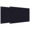 Panel kuchenny 2 pcs Czarny 90 x 60 cm szkło hartowane