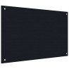 Panel kuchenny 2 pcs Czarny 90 x 60 cm szkło hartowane