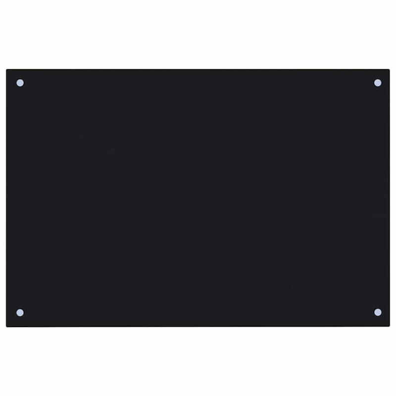 Panel kuchenny 2 pcs Czarny 90 x 60 cm szkło hartowane