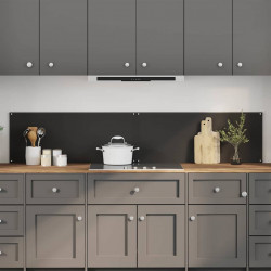 Panel kuchenny 2 pcs Czarny 100 x 40 cm szkło hartowane
