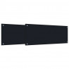 Panel kuchenny 2 pcs Czarny 100 x 40 cm szkło hartowane