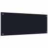 Panel kuchenny 2 pcs Czarny 100 x 40 cm szkło hartowane