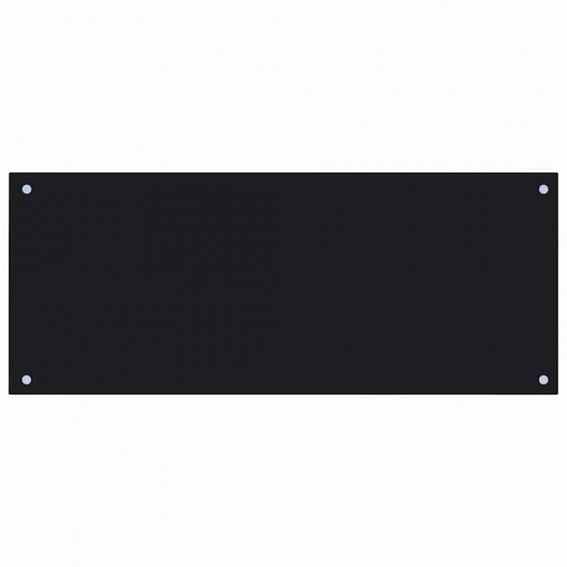 Panel kuchenny 2 pcs Czarny 100 x 40 cm szkło hartowane