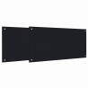 Panel kuchenny 2 pcs Czarny 100 x 50 cm szkło hartowane