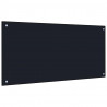 Panel kuchenny 2 pcs Czarny 100 x 50 cm szkło hartowane