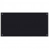 Panel kuchenny 2 pcs Czarny 100 x 50 cm szkło hartowane