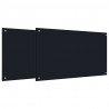 Panel kuchenny 2 pcs Czarny 100 x 60 cm szkło hartowane