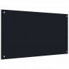 Panel kuchenny 2 pcs Czarny 100 x 60 cm szkło hartowane