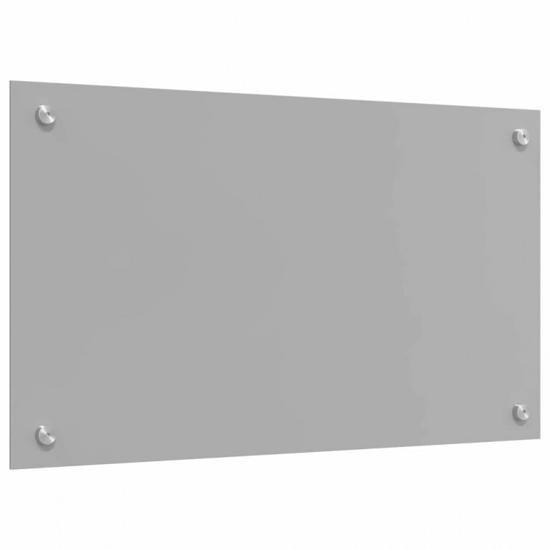 Panel kuchenny 2 pcs Jasnoszary 70 x 40 cm szkło hartowane