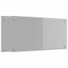 Panel kuchenny 2 pcs Jasnoszary 80 x 40 cm szkło hartowane