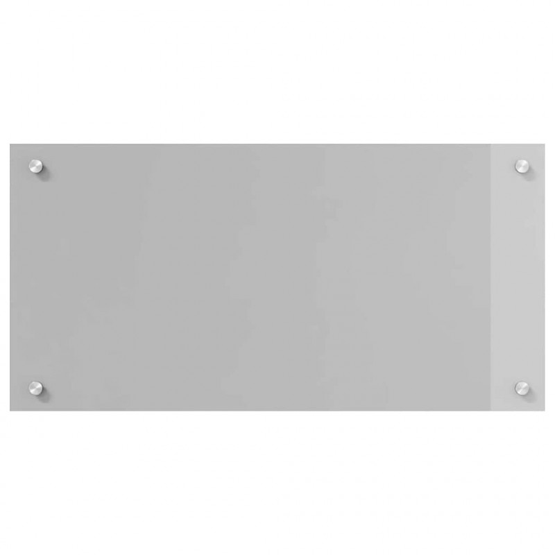 Panel kuchenny 2 pcs Jasnoszary 80 x 40 cm szkło hartowane