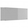 Panel kuchenny 2 pcs Jasnoszary 90 x 40 cm szkło hartowane