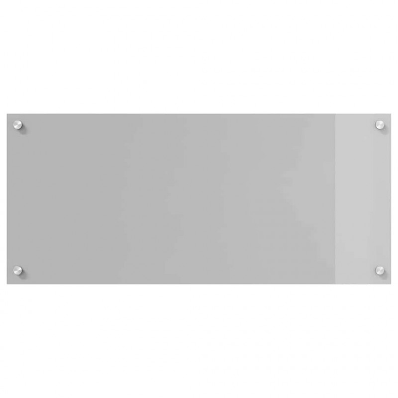 Panel kuchenny 2 pcs Jasnoszary 90 x 40 cm szkło hartowane