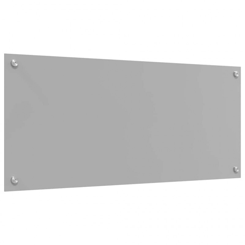 Panel kuchenny 2 pcs Jasnoszary 90 x 40 cm szkło hartowane
