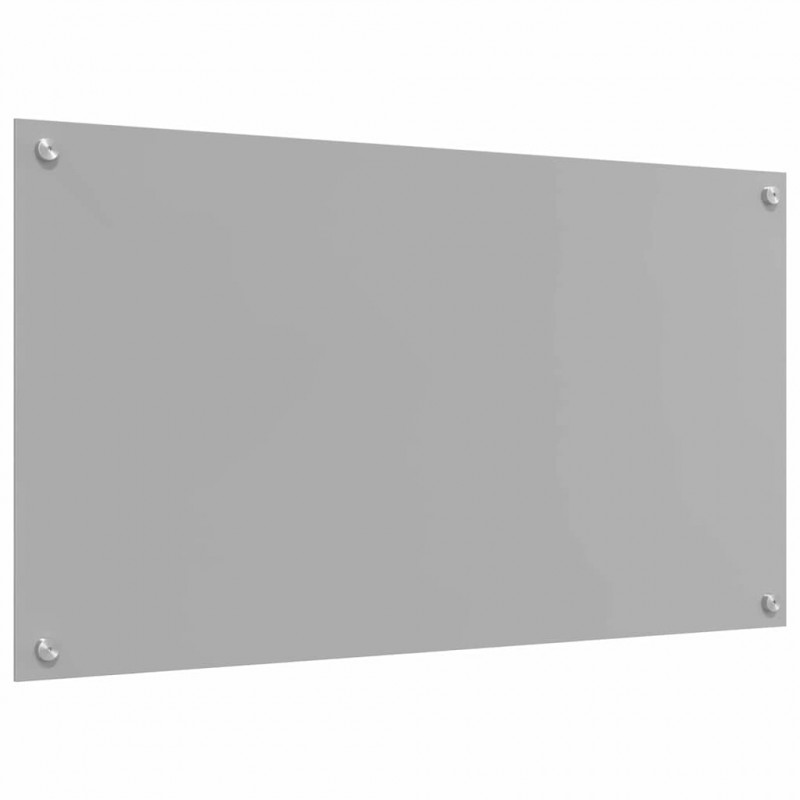 Panel kuchenny 2 pcs Jasnoszary 90 x 50 cm szkło hartowane