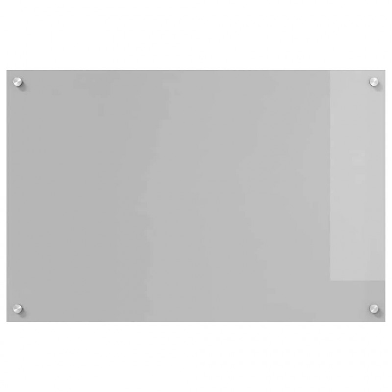 Panel kuchenny 2 pcs Jasnoszary 90 x 60 cm szkło hartowane