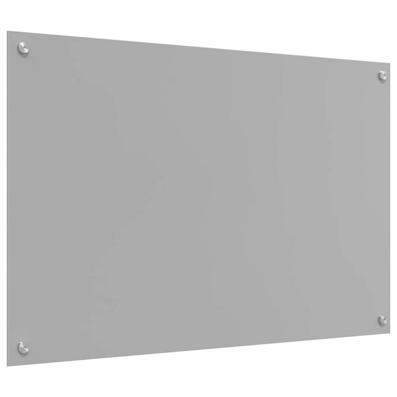 Panel kuchenny 2 pcs Jasnoszary 90 x 60 cm szkło hartowane