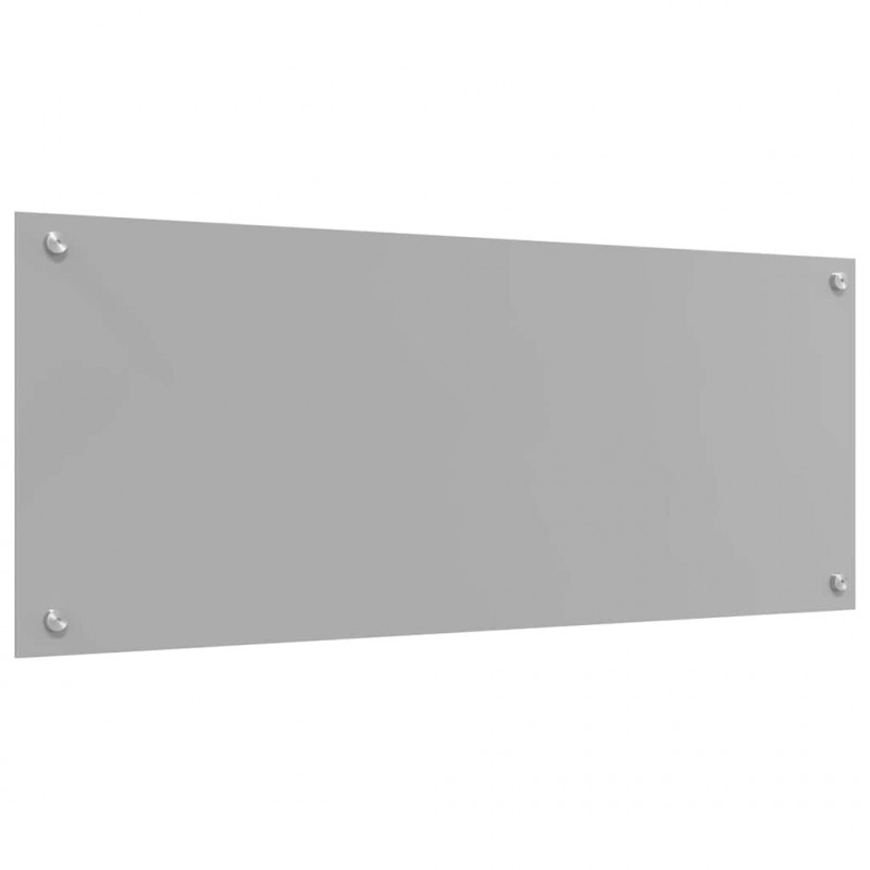 Panel kuchenny 2 pcs Jasnoszary 100 x 40 cm szkło hartowane