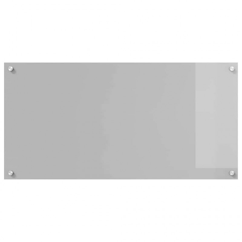 Panel kuchenny 2 pcs Jasnoszary 100 x 50 cm szkło hartowane