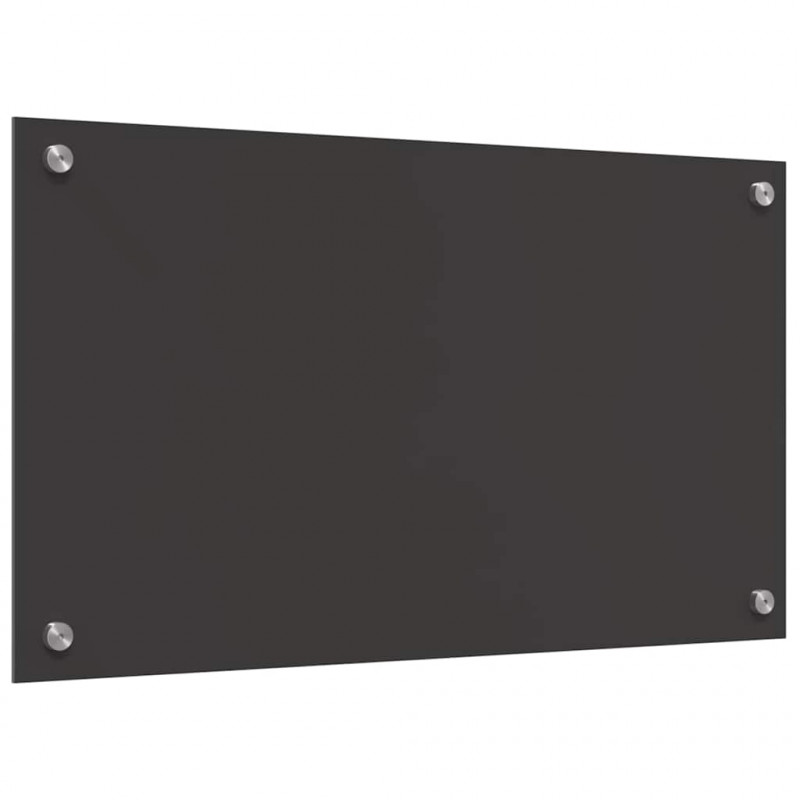 Panel kuchenny 2 pcs Ciemnoszary 70 x 40 cm szkło hartowane