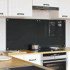 Panel kuchenny 2 pcs Ciemnoszary 70 x 60 cm szkło hartowane