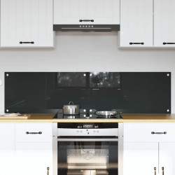 Panel kuchenny 2 pcs Ciemnoszary 80 x 40 cm szkło hartowane