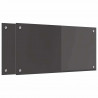 Panel kuchenny 2 pcs Ciemnoszary 80 x 40 cm szkło hartowane