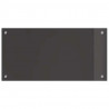 Panel kuchenny 2 pcs Ciemnoszary 80 x 40 cm szkło hartowane