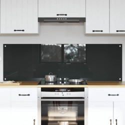 Panel kuchenny 2 pcs Ciemnoszary 80 x 50 cm szkło hartowane
