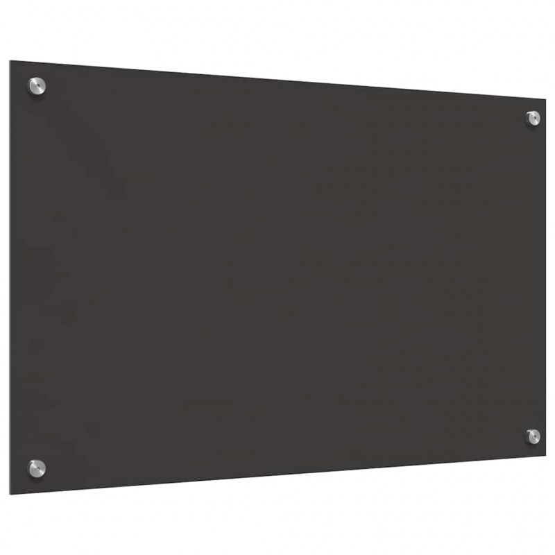 Panel kuchenny 2 pcs Ciemnoszary 80 x 50 cm szkło hartowane