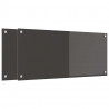 Panel kuchenny 2 pcs Ciemnoszary 90 x 40 cm szkło hartowane