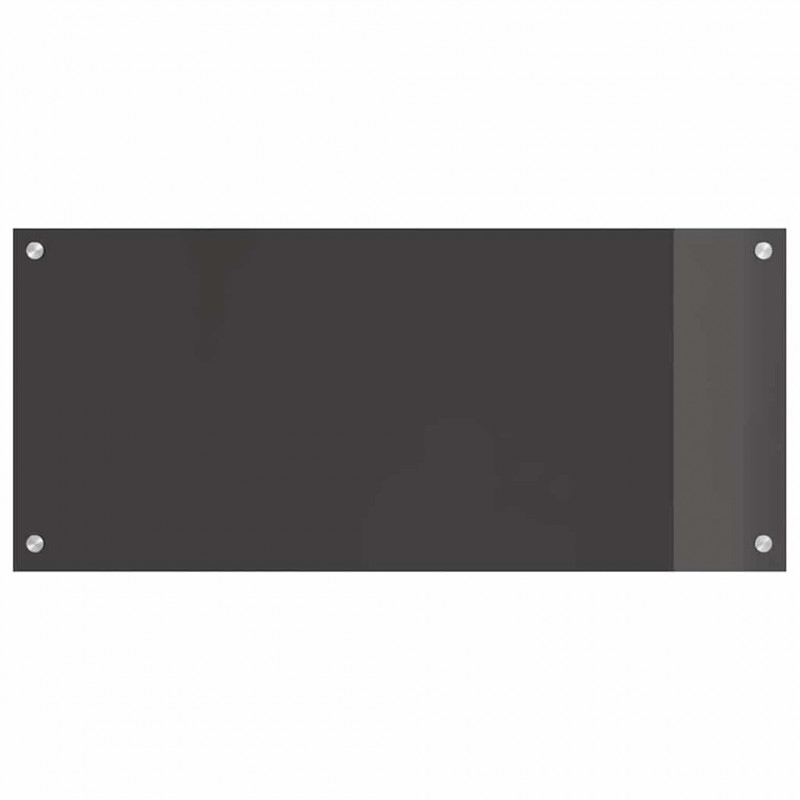 Panel kuchenny 2 pcs Ciemnoszary 90 x 40 cm szkło hartowane