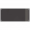 Panel kuchenny 2 pcs Ciemnoszary 90 x 40 cm szkło hartowane