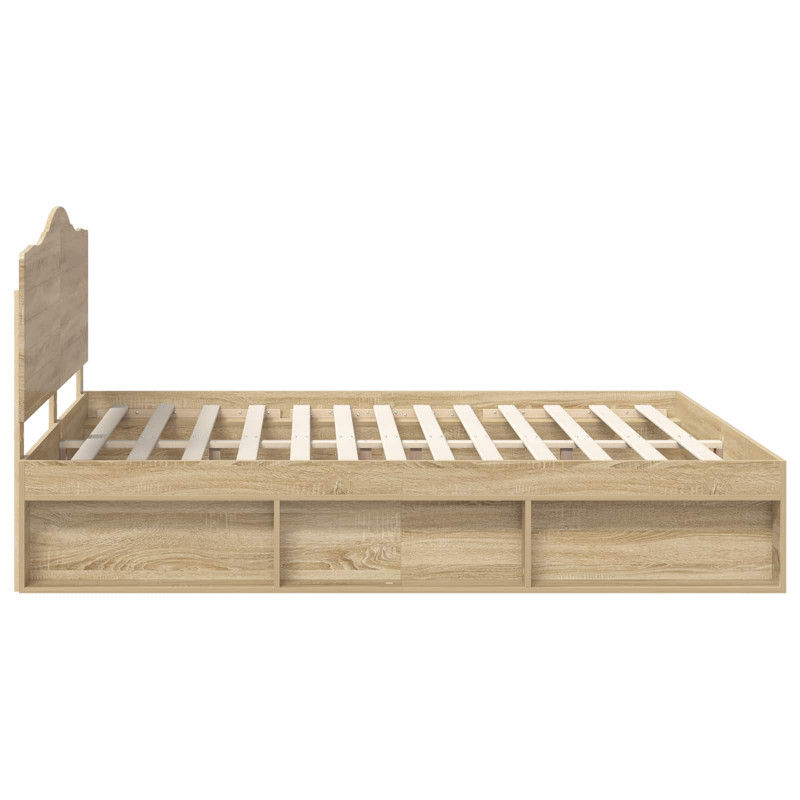 Ramka łóżka Sonoma 200 x 200 cm Lite drewno sosnowe