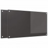 Panel kuchenny 2 pcs Ciemnoszary 90 x 50 cm szkło hartowane
