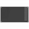 Panel kuchenny 2 pcs Ciemnoszary 90 x 50 cm szkło hartowane