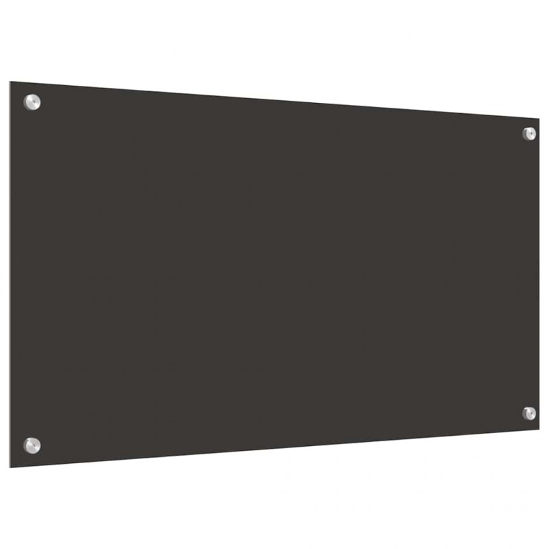 Panel kuchenny 2 pcs Ciemnoszary 90 x 50 cm szkło hartowane