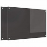 Panel kuchenny 2 pcs Ciemnoszary 90 x 60 cm szkło hartowane