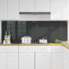 Panel kuchenny 2 pcs Ciemnoszary 90 x 60 cm szkło hartowane