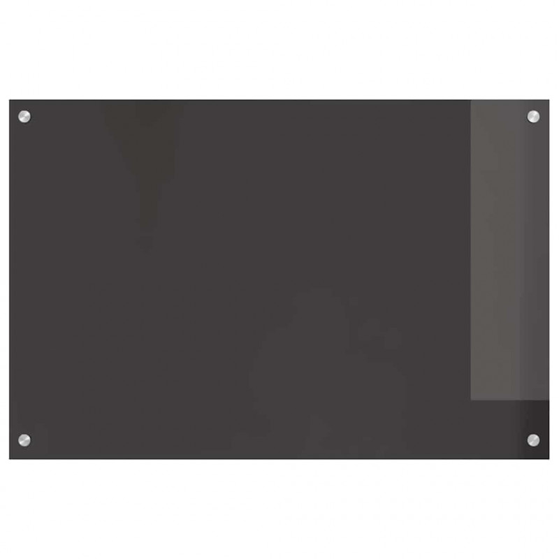 Panel kuchenny 2 pcs Ciemnoszary 90 x 60 cm szkło hartowane