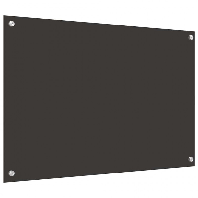 Panel kuchenny 2 pcs Ciemnoszary 90 x 60 cm szkło hartowane