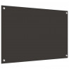 Panel kuchenny 2 pcs Ciemnoszary 90 x 60 cm szkło hartowane