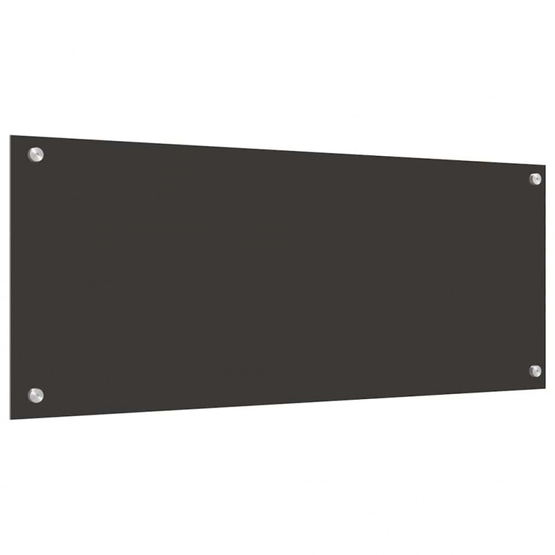 Panel kuchenny 2 pcs Ciemnoszary 100 x 40 cm szkło hartowane
