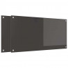 Panel kuchenny 2 pcs Ciemnoszary 100 x 50 cm szkło hartowane