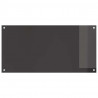 Panel kuchenny 2 pcs Ciemnoszary 100 x 50 cm szkło hartowane