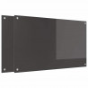 Panel kuchenny 2 pcs Ciemnoszary 100 x 60 cm szkło hartowane