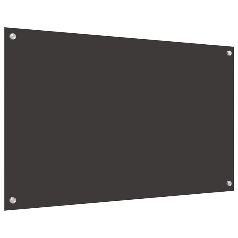 Panel kuchenny 2 pcs Ciemnoszary 100 x 60 cm szkło hartowane