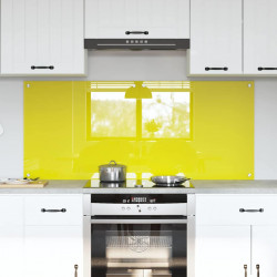 Panel kuchenny 2 pcs Żółty 70 x 60 cm szkło hartowane