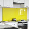 Panel kuchenny 2 pcs Żółty 70 x 60 cm szkło hartowane
